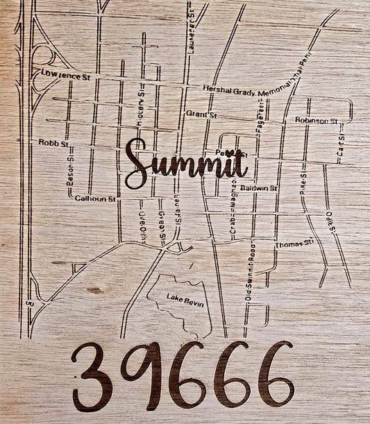 Home Town Map Plaque