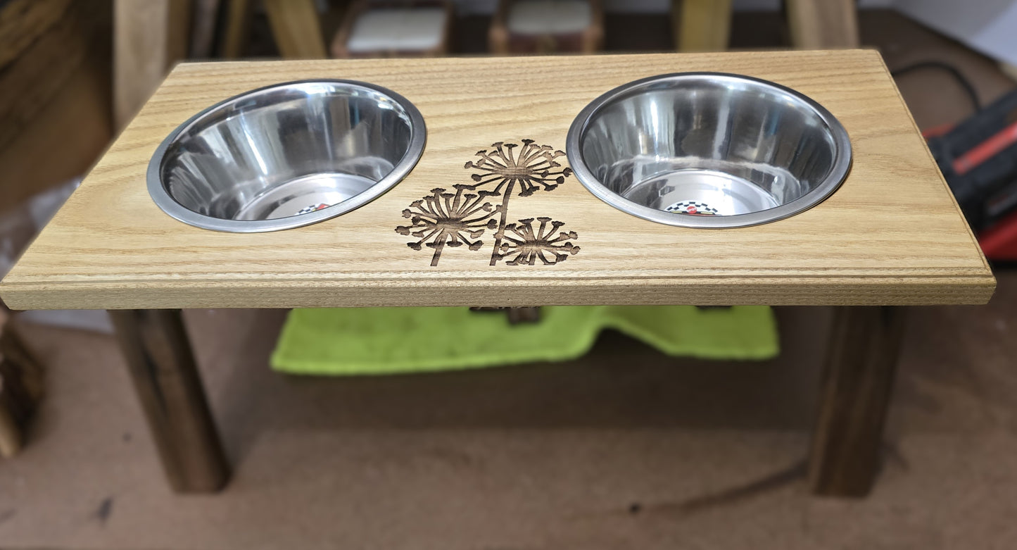 Wooden Dog Feeding Stations