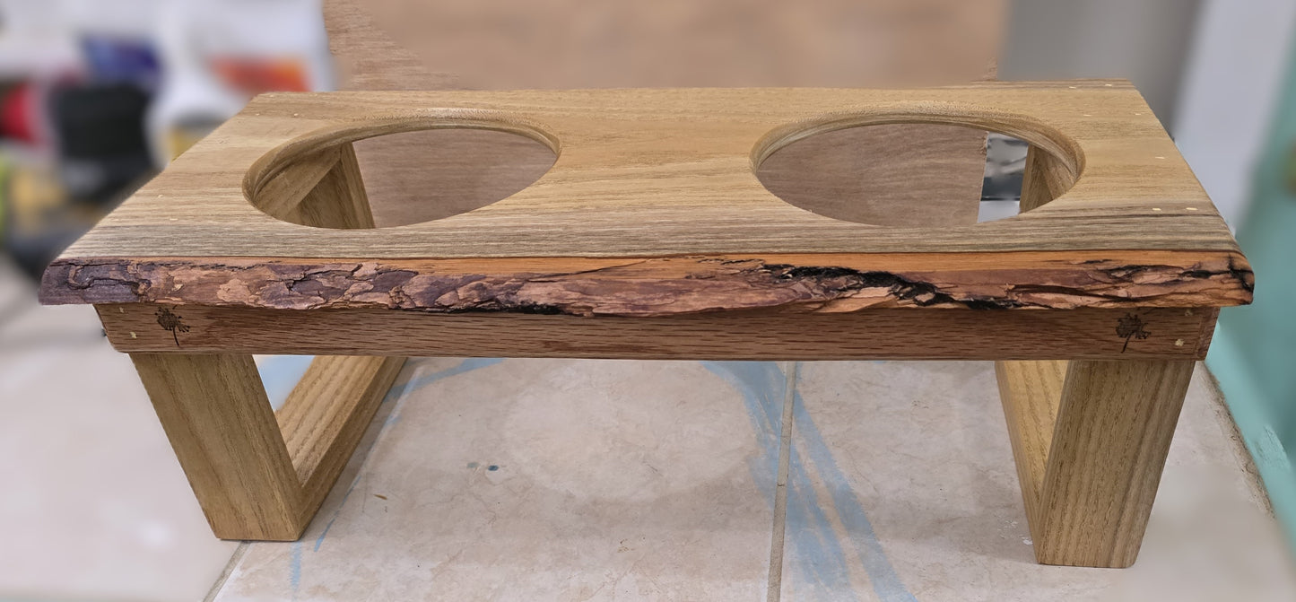 Wooden Dog Feeding Stations